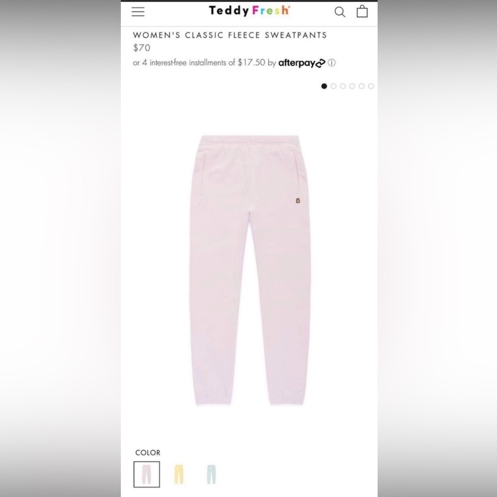 Teddy Fresh Women’s Classic Fleece Sweatpants in Orchid, Size Small